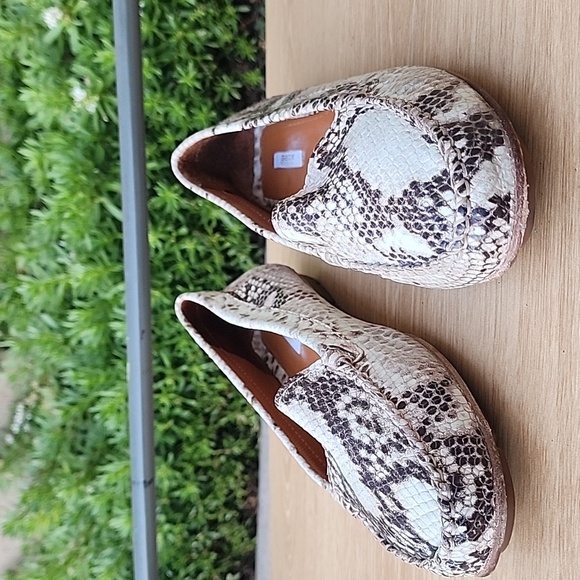 GEOX Respira Snakeskin Italian leather Mules Loafers Driving Shoes Size EU 39 - Picture 2 of 10